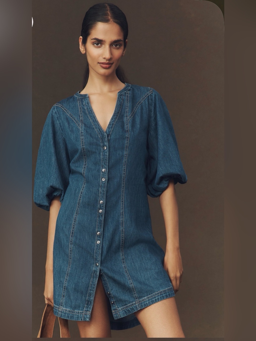 EUC Anthropologie Pilcro Denim Button-Front Dress XL